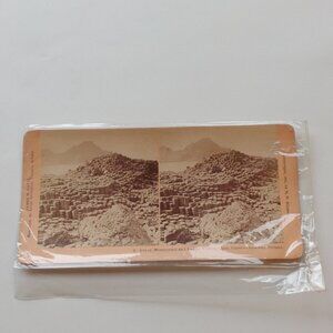 Antique Stereograph Great Honeycomb and Ladies Wishing Chair, Giant's Causeway